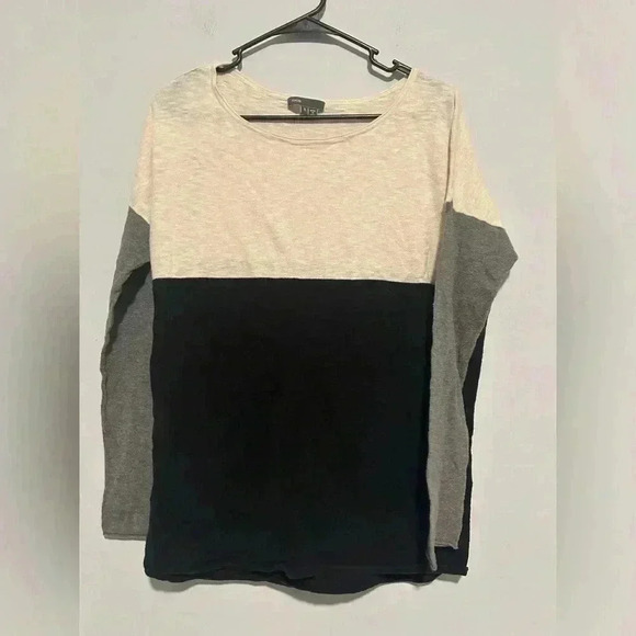 Vince Lightweight ColorBlock Bateau Neckline Sweater Size S Wool/Cashmere - Picture 1 of 3